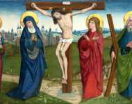 the Master of Liesborn - The Crucifixion with Saints